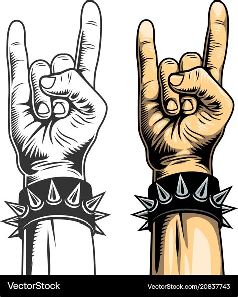 Rock On Hand Symbol Tattoo