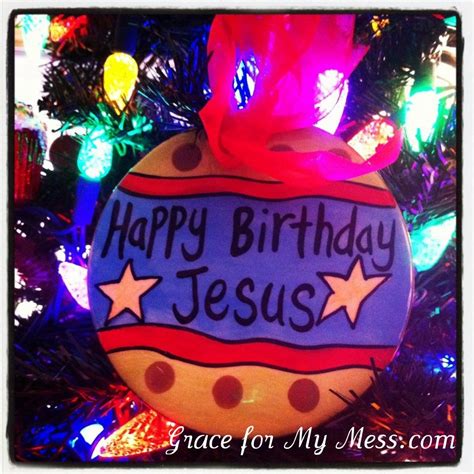 Happy Birthday Jesus Christmas Ornament