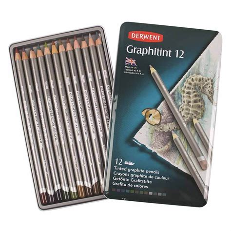 Derwent Graphitint Gráfito soluble en Agua Set de 12