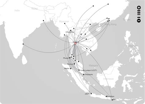 Thai Airasia Route Map