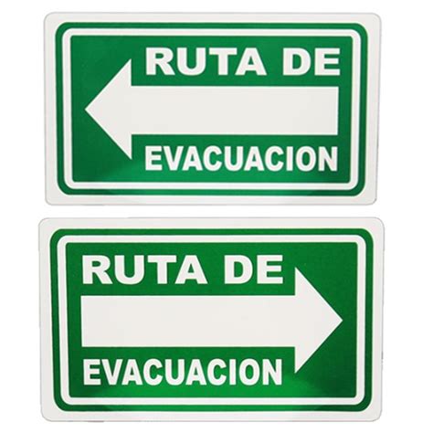 Senal Ruta De Evacuacion Izquierda Seguridad Jana Images