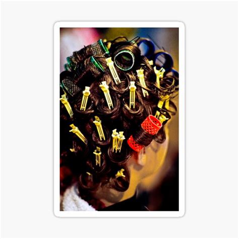 Hair Curlers And Bobby Pins Sticker For Sale By Seltsamer Redbubble