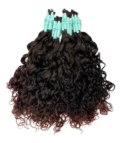 Cabelo Humano Cacho Caipira Castanho Claro 45 Cm 50 Gramas