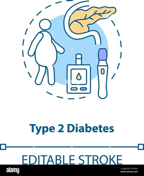 Type 2 Diabetes Concept Icon Stock Vector Image And Art Alamy