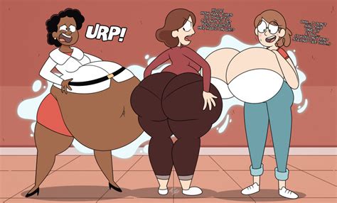 Rule 34 3girls Altzegoz Artist Ass Ass Vs Breasts Belly Belly Expansion Big Ass Big Belly