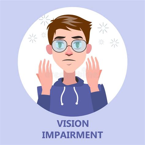 Visual Impairment As A Symptom Of Disease Stock Vector Illustration