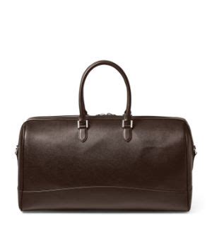 Mens Aspinal Of London Brown Leather City Holdall Harrods UK