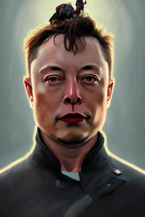 Male Cottagecore Elon Musk Portrait Intricate Stable Diffusion