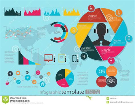 Vector a Ideia Do Negócio Do Molde De Infographic Conceito Uma