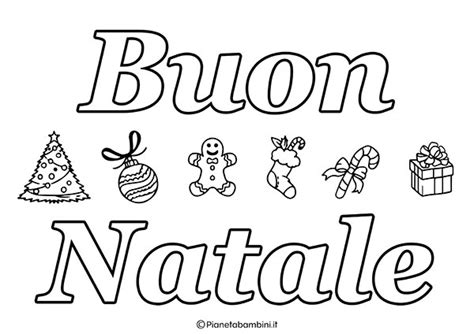 12 Scritte Buon Natale Da Colorare PianetaBambini It