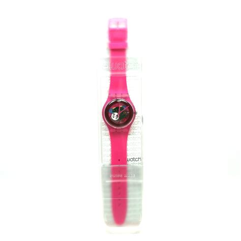 Swatch Pink Lacquered Sllicone Watch Suop100 Swatch Suop100