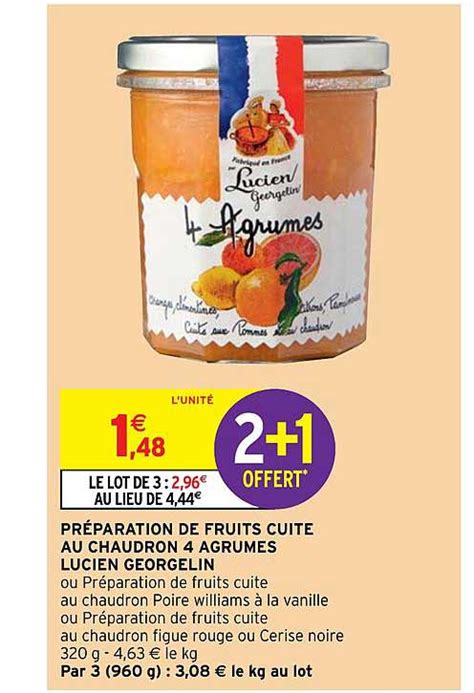 Promo Pr Paration De Fruits Cuite Au Chaudron Agrumes Lucien