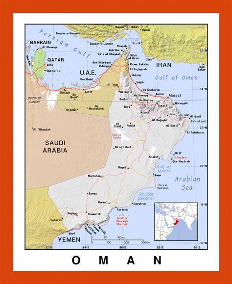 Political Map Of Oman Maps Of Oman Maps Of Asia Map Maps Of