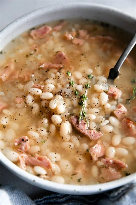 Navy Bean Soup With Ham Recipe Ham Soup Hearty Soup Recipes Ham