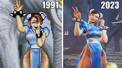 Street Fighter Classic Chun Li Evolution 1991 2023 Victory Poses