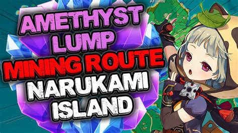 Narukami Island Amethyst Lump Farming Route 4 NPCs That Gives