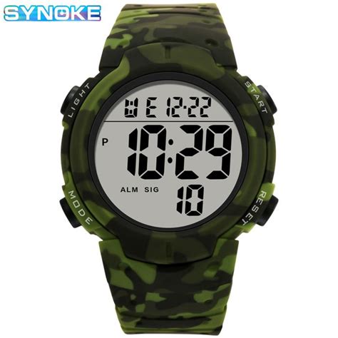 Camsolomon Montre Lectronique Tanche Pour Homme Marque Synoke