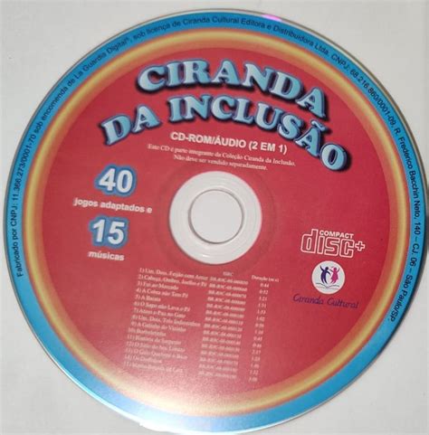 Ciranda Da Inclus O Cd Rom Udio Em Item De M Sica Ciranda