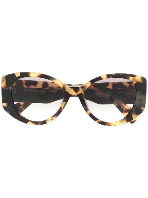 Miu Miu Tortoiseshell Cat Eye Sunglasses Brown Editorialist