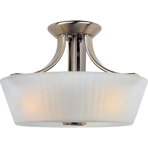 Maxim Lighting Finesse 3 Light Satin Nickel Semi Flush Mount Light 21501ftsn The Home Depot