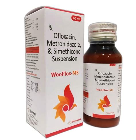 Wooflox Ms Mg Ofloxacin Metronidazole Simethicone Syrup Ml At Rs