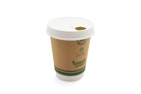 Oz Green Effect Double Wall Hot Drink Cup GreenPak Supplies
