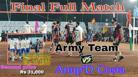 Grand 🔥final Volleyball Match Indian Army Vs Amma Foundation Anup