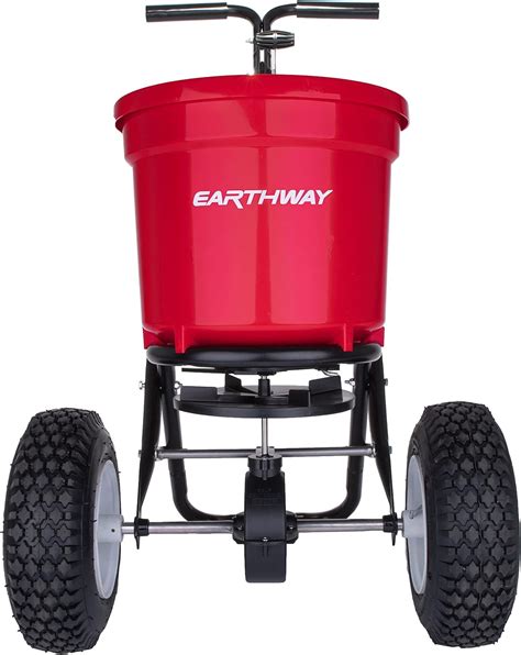 Earthway 2150 50 Lb 22 Kg Commercial Broadcast Fertilizer Spreader Red Heavy Duty Walk