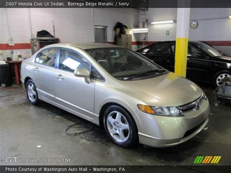 Borrego Beige Metallic 2007 Honda Civic Lx Sedan Ivory Interior