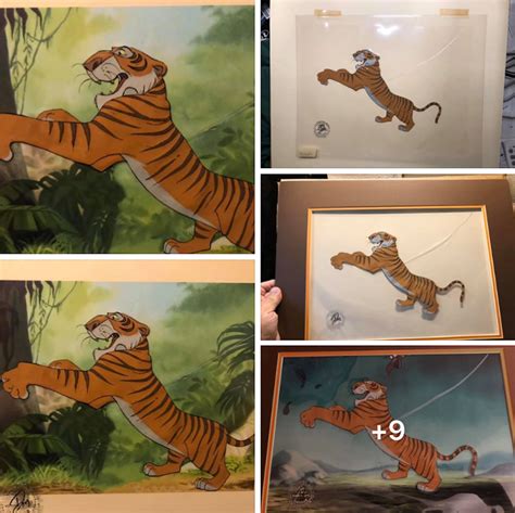 Original Walt Disney Production Cel From The Jungle Book Featuring Shere Khan 1967