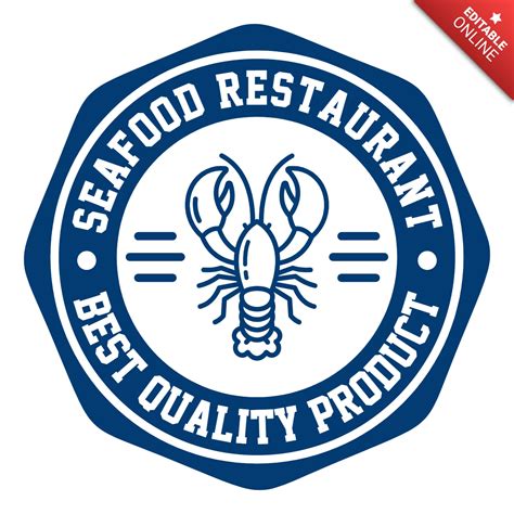 Seafood Restaurant Logo Design Template Free Design Template