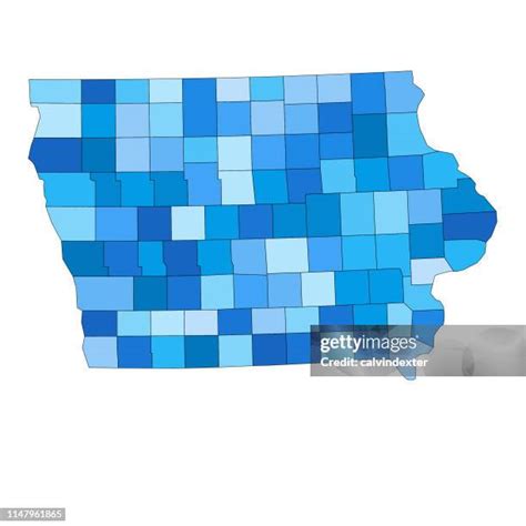 Iowa Map With Counties Photos and Premium High Res Pictures - Getty Images