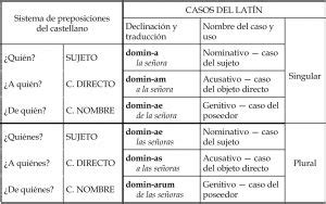 Declinaci N De Sustantivos Esquema Lat N Online