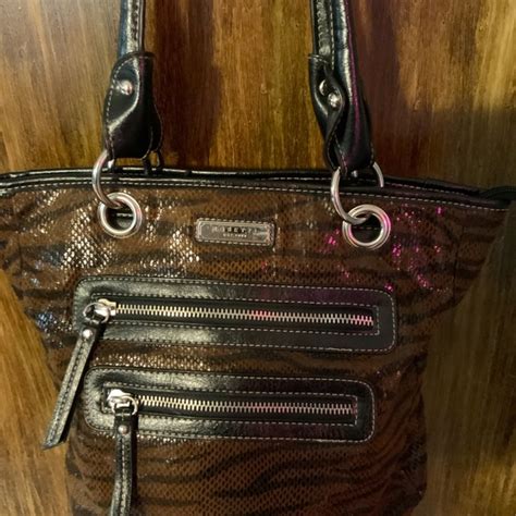 Rosetti Bags Rossetti Shoulder Bag Shiny Zebra Print Brown An Black