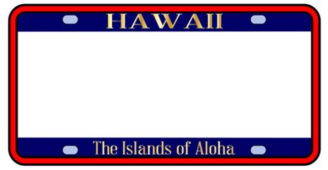 Hawaii License Plate Vector Images (36)