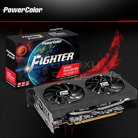 Toko Komputer Online Malang Jual POWERCOLOR Radeon RX 6500 XT FIGHTER