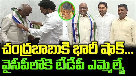 Tdp Mla Joins Ysrcp Cm Ys Jagan Tadepalli Camp Office In Ap Crazy