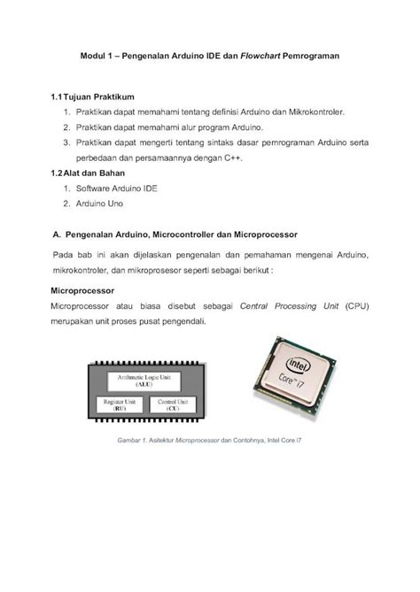 Pdf Modul Pengenalan Arduino Ide Dan Flowchart Sintaks Dasar