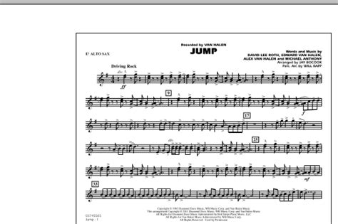 Jump Eb Alto Sax By Jay Bocook Sheet Music For Marching Band At Sheet