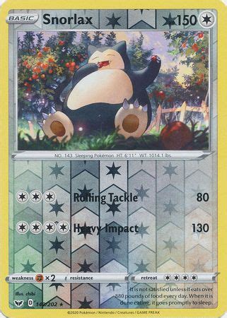 Español Snorlax 140 202 Rare Reverse Holo Playset2