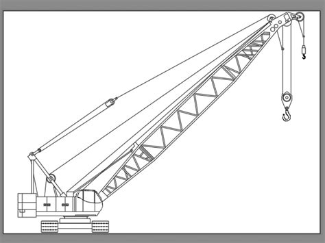 Crawler Crane Cad Drawing Westernartdrawings