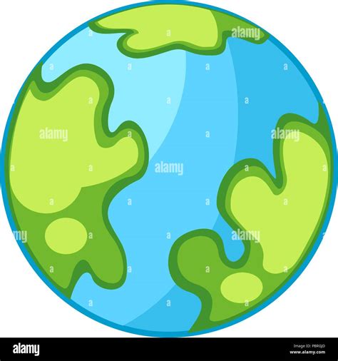 Plantilla De Planeta Tierra Colorida De Dibujos Animados Vector Sexiz