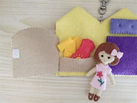 Tiny Felt Doll With Dollhouse And Clothes Pdf Pattern And Tutorial