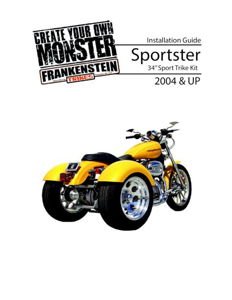 Pdf Installation Guide Sportster Frankenstein Trikes Harley · 1 Secure Front Wheel So