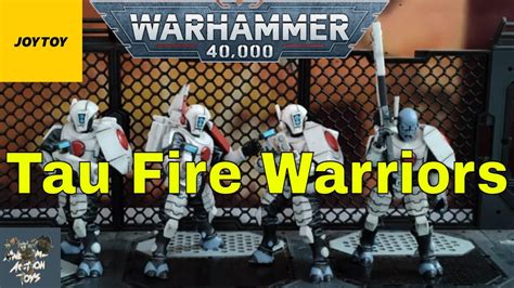 JoyToy Warhammer 40k Tau Empire Fire Warriors Fireteam 1 18 Scale