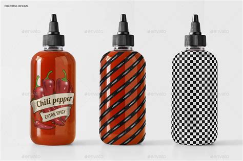 Sauce Bottle Mockup Template Graphics Graphicriver