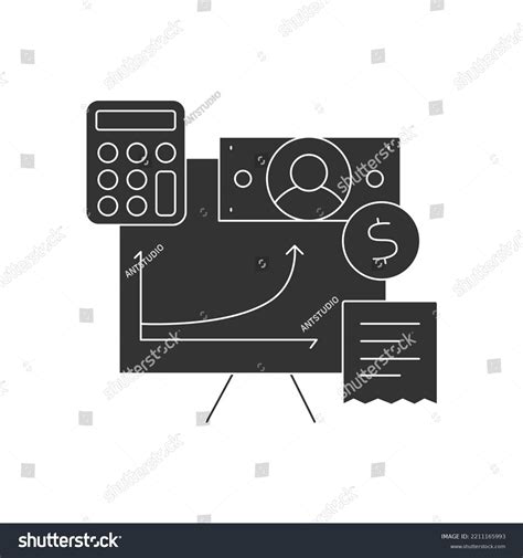 Business Plan Glyph Icon Presentation Graph Stock Vector Royalty Free