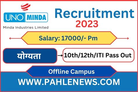 Uno Minda Recruitment Job Campus Placement Pahle News