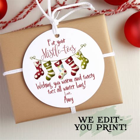 Printable Christmas Gift Tags For Your Mistle Toes Customized