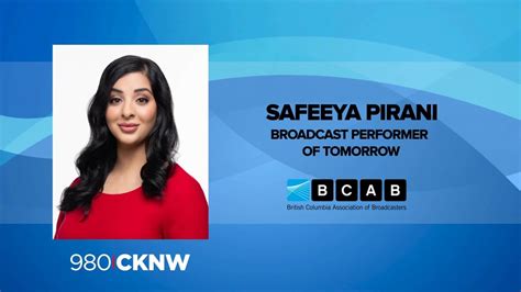 BCAB Broadcaster Of Tomorrow Safeeya Pirani British Columbia